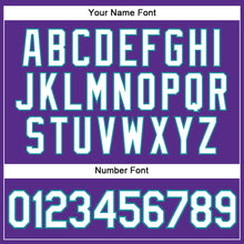 Load image into Gallery viewer, Custom Purple White-Teal Authentic Sleeveless Baseball Jersey