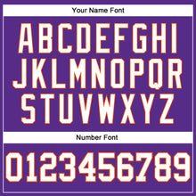 Load image into Gallery viewer, Custom Purple White-Orange Authentic Sleeveless Baseball Jersey