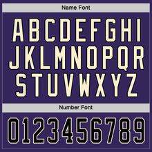 Load image into Gallery viewer, Custom Purple Black-Cream Hockey Jersey