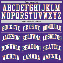 Load image into Gallery viewer, Custom Purple White-Teal Authentic Throwback Basketball Jersey