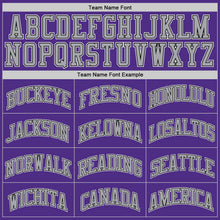 Load image into Gallery viewer, Custom Purple Black-White Authentic Throwback Basketball Jersey