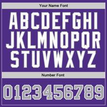 Load image into Gallery viewer, Custom Purple Gray-White Authentic Throwback Basketball Jersey