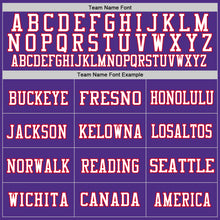 Load image into Gallery viewer, Custom Purple White-Red Mesh Authentic Throwback Football Jersey