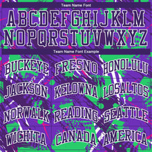 Load image into Gallery viewer, Custom Purple Purple-White Music Festival Round Neck Sublimation Basketball Suit Jersey