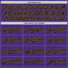 Load image into Gallery viewer, Custom Purple Black-Old Gold Authentic Baseball Jersey