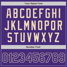 Load image into Gallery viewer, Custom Purple Purple-Cream Authentic Baseball Jersey