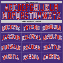 Load image into Gallery viewer, Custom Purple Red-White Authentic Baseball Jersey