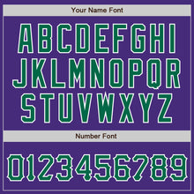 Load image into Gallery viewer, Custom Purple Kelly Green-White Authentic Baseball Jersey
