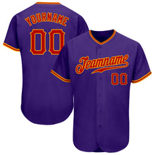Load image into Gallery viewer, Custom Purple Red-Gold Authentic Baseball Jersey