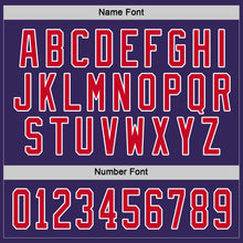 Load image into Gallery viewer, Custom Purple Red-White Hockey Jersey