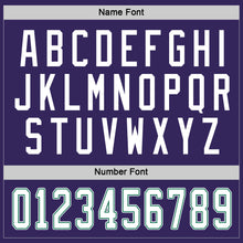 Load image into Gallery viewer, Custom Purple White-Kelly Green Hockey Jersey