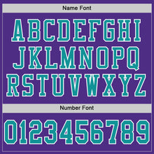 Load image into Gallery viewer, Custom Purple Aqua-White Mesh Authentic Football Jersey