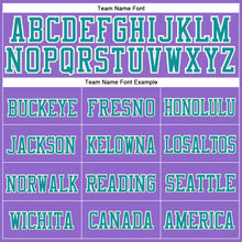 Load image into Gallery viewer, Custom Purple Aqua-White Stitched Cuffed Knit Hat