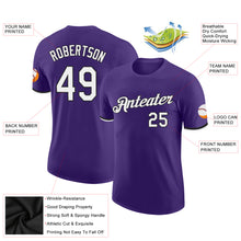 Load image into Gallery viewer, Custom Purple White-Black Performance T-Shirt