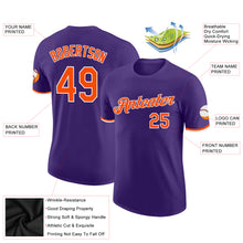 Load image into Gallery viewer, Custom Purple Orange-White Performance T-Shirt