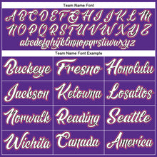 Load image into Gallery viewer, Custom Purple Pink-Black Authentic Baseball Jersey