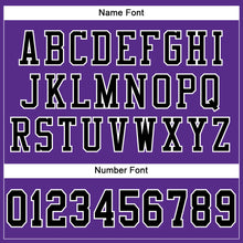 Load image into Gallery viewer, Custom Purple Black-White Mesh Authentic Football Jersey
