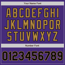 Load image into Gallery viewer, Custom Purple Black-Old Gold Authentic Baseball Jersey