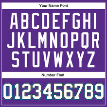 Load image into Gallery viewer, Custom Purple White Black-Teal Authentic Throwback Basketball Jersey