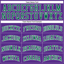 Load image into Gallery viewer, Custom Purple White Pinstripe Kelly Green Authentic Basketball Jersey