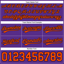 Load image into Gallery viewer, Custom Purple Orange-Black Authentic Throwback Basketball Shorts