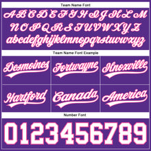 Load image into Gallery viewer, Custom Purple White-Pink Authentic Throwback Basketball Shorts