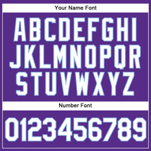 Load image into Gallery viewer, Custom Purple White Pinstripe Light Blue Authentic Baseball Jersey