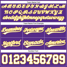 Load image into Gallery viewer, Custom Purple White-Yellow Authentic Basketball Shorts