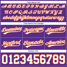 Load image into Gallery viewer, Custom Purple White-Orange Authentic Basketball Shorts