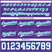 Load image into Gallery viewer, Custom Purple White-Teal Authentic Basketball Shorts