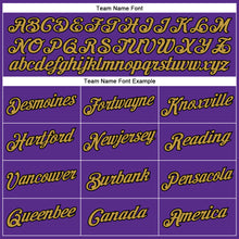 Load image into Gallery viewer, Custom Purple Old Gold-Black Performance T-Shirt