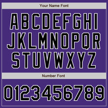 Load image into Gallery viewer, Custom Purple Black Silver-White Authentic Baseball Jersey