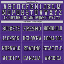 Load image into Gallery viewer, Custom Purple Gray-Black Mesh Authentic Football Jersey