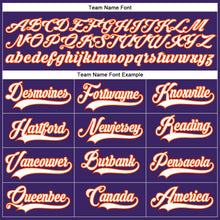 Load image into Gallery viewer, Custom Purple White-Orange Hockey Lace Neck Jersey