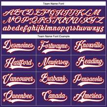 Load image into Gallery viewer, Custom Purple White-Red Hockey Lace Neck Jersey