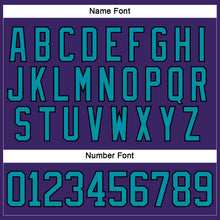 Load image into Gallery viewer, Custom Purple Teal-Black Hockey Lace Neck Jersey