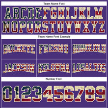 Load image into Gallery viewer, Custom Stitched Purple Vintage USA Flag Cream-Crimson Football Pullover Sweatshirt Hoodie