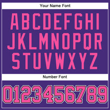 Load image into Gallery viewer, Custom Purple Pink-Black Authentic Baseball Jersey