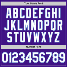 Load image into Gallery viewer, Custom Purple White-Light Blue Authentic Throwback Baseball Jersey