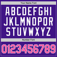 Load image into Gallery viewer, Custom Purple Pink-White Authentic Throwback Baseball Jersey