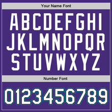 Load image into Gallery viewer, Custom Purple Black-Teal Authentic Throwback Basketball Jersey