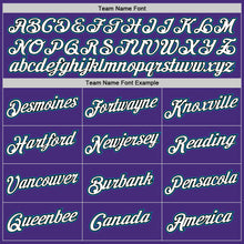 Load image into Gallery viewer, Custom Purple Black-Teal Authentic Throwback Basketball Jersey