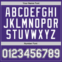 Load image into Gallery viewer, Custom Purple White-Black Authentic Throwback Basketball Jersey