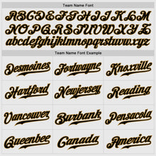 Load image into Gallery viewer, Custom White Black Pinstripe Black-Old Gold Authentic Raglan Sleeves Baseball Jersey