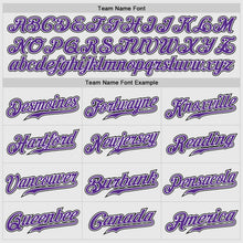 Load image into Gallery viewer, Custom White Black Pinstripe Purple-Black Authentic Raglan Sleeves Baseball Jersey