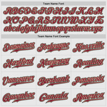 Load image into Gallery viewer, Custom White Black Pinstripe Crimson-Black Authentic Raglan Sleeves Baseball Jersey