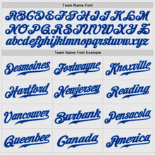 Load image into Gallery viewer, Custom White Royal Pinstripe Royal-Light Blue Authentic Raglan Sleeves Baseball Jersey