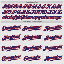 Load image into Gallery viewer, Custom White Red Pinstripe Royal-Red Authentic Raglan Sleeves Baseball Jersey