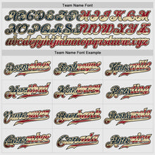 Load image into Gallery viewer, Custom White Black Pinstripe Vintage USA Flag-Black Authentic Raglan Sleeves Baseball Jersey