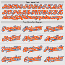 Load image into Gallery viewer, Custom White Orange Pinstripe Orange-Navy Authentic Raglan Sleeves Baseball Jersey